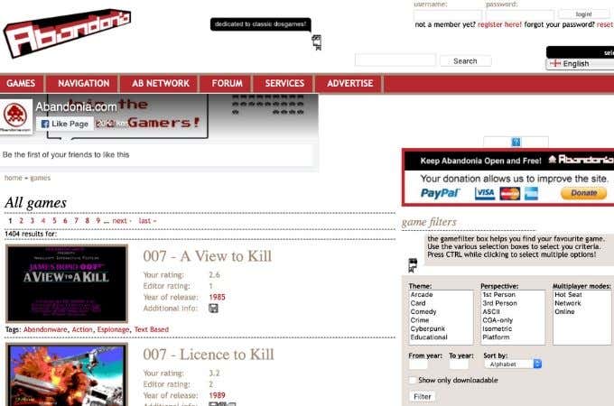 abandonia - Online Tech Tips How To Find Classic Console Games Online image 4 - abandonia