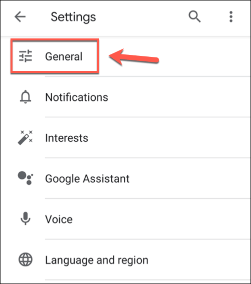 13-Google-App-Settings-General-Option - Online Tech Tips Turning Off Google SafeSearch in the Google Search App on Android image 3 - 13-Google-App-Settings-General-Option