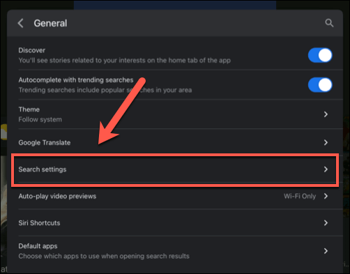 18-Google-App-iPad-Search-Settings-Option - Online Tech Tips Turning Off Google SafeSearch in the Google Search App on iPhone and iPad image 4 - 18-Google-App-iPad-Search-Settings-Option