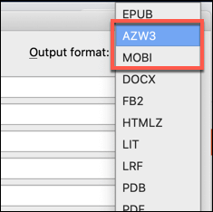 Calibre-Convert-Select-Format - Online Tech Tips Converting eBook File Formats image 2 - Calibre-Convert-Select-Format