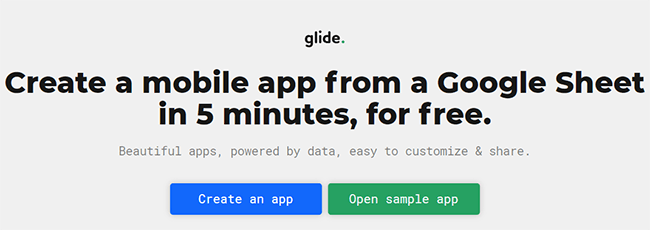 create-glide-app-front-page - Online Tech Tips Creating the App in Glide Apps image - create-glide-app-front-page