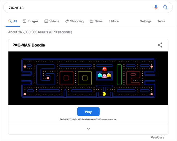 Google-PacMan - Online Tech Tips Pac-Man (Google Search) image - Google-PacMan
