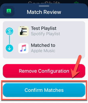 iOS-SongShift-Confirm-Matches - Online Tech Tips Converting Spotify to Apple Music Playlist Matches using SongShift image 3 - iOS-SongShift-Confirm-Matches