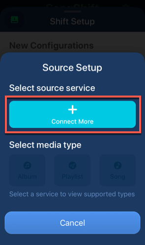 iOS-SongShift-Connect-More - Online Tech Tips Using SongShift to Convert a Spotify Playlist to Apple Music on iOS image 4 - iOS-SongShift-Connect-More