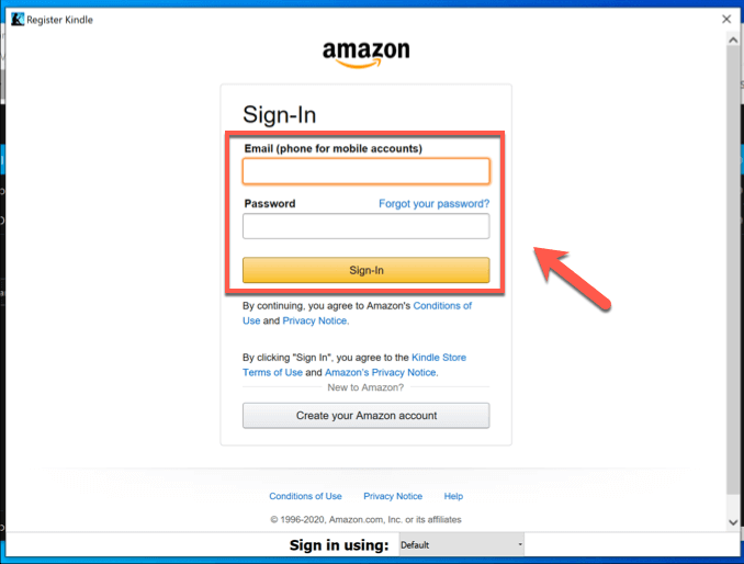 Kindle-Desktop-Sign-In - Online Tech Tips How To Download & Use The Kindle Desktop App image - Kindle-Desktop-Sign-In