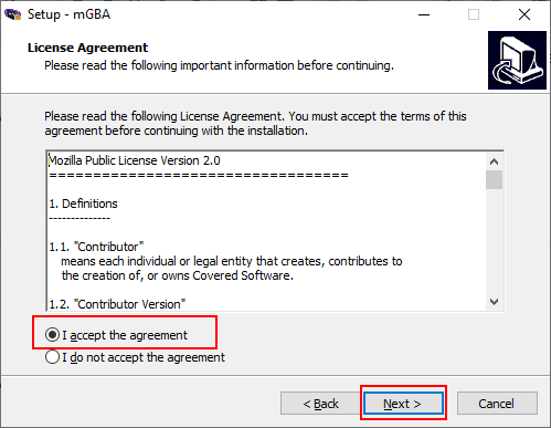 mGBA-Setup-License - Online Tech Tips Installing The mGBA Emulator image 3 - mGBA-Setup-License