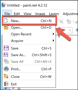 Paint-NET-New-Drawing - Online Tech Tips Creating Basic Images In Paint.NET image - Paint-NET-New-Drawing