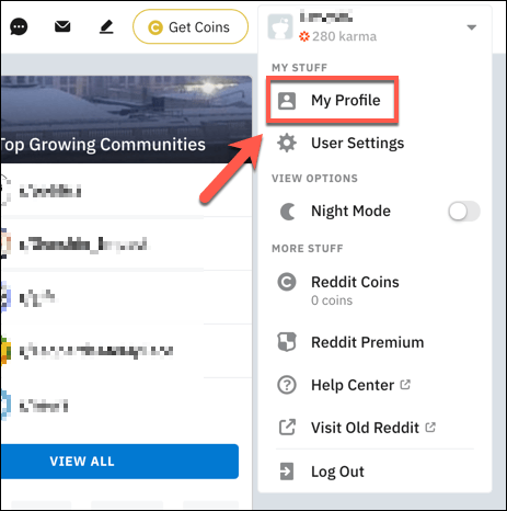 Reddit-My-Profile-Option - Online Tech Tips Viewing Your Reddit Karma Score image 2 - Reddit-My-Profile-Option