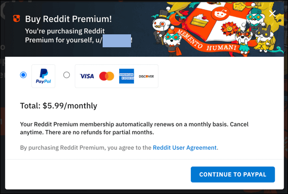 Reddit-Premium-Purchase-Menu - Online Tech Tips How to Purchase Reddit Premium And Reddit Coins image 3 - Reddit-Premium-Purchase-Menu