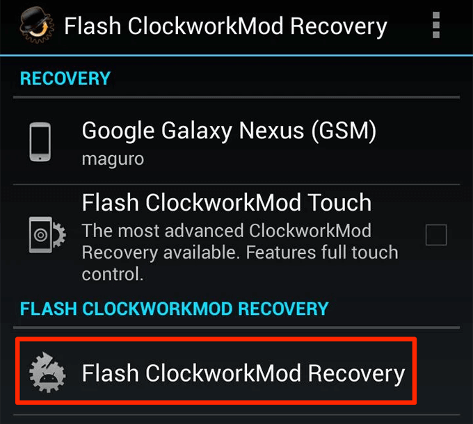 select-device-and-flash-cwm - Online Tech Tips How To Flash ClockworkMod Recovery On Android? image 2 - select-device-and-flash-cwm