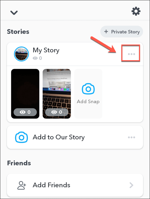Snapchat-Profile-Story-Menu-Button - Online Tech Tips How to Save Your Own Snapchat Story Videos image 2 - Snapchat-Profile-Story-Menu-Button