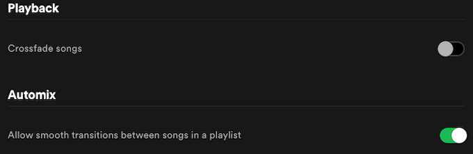 Spotify_crossfade - Online Tech Tips Turn Off Crossfade image - Spotify_crossfade
