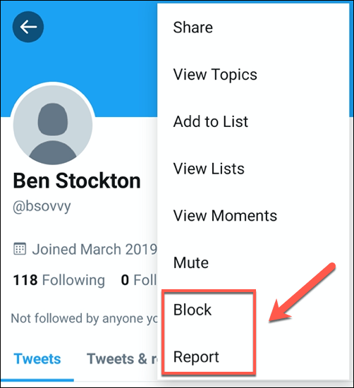 Twitter-App-Block-User - Online Tech Tips How To Block Someone On Twitter Using The Twitter App image 3 - Twitter-App-Block-User