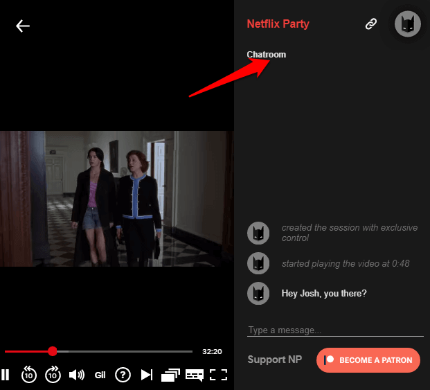 watch-netflix-with-friends-chatroom - Online Tech Tips How To Use Netflix Party To Watch Netflix With Friends image 9 - watch-netflix-with-friends-chatroom