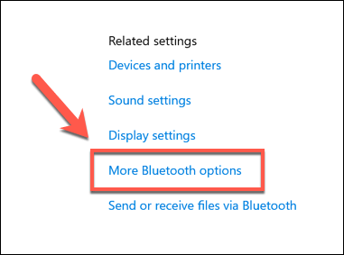 Windows-More-Bluetooth-Options - Online Tech Tips How To Enable Bluetooth In Windows 10 image 3 - Windows-More-Bluetooth-Options